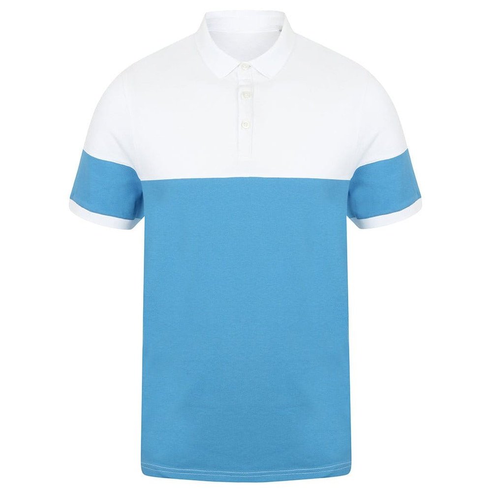 Men's Front Row Contrast Stretch Cotton Polo Shirt XS-XXL FR240