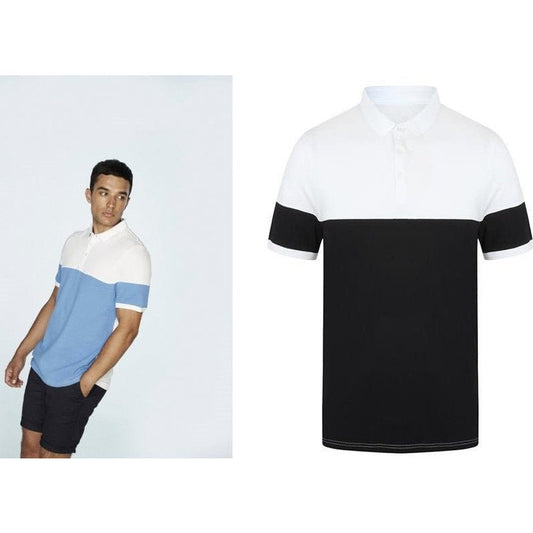 Men's Front Row Contrast Stretch Cotton Polo Shirt XS-XXL FR240