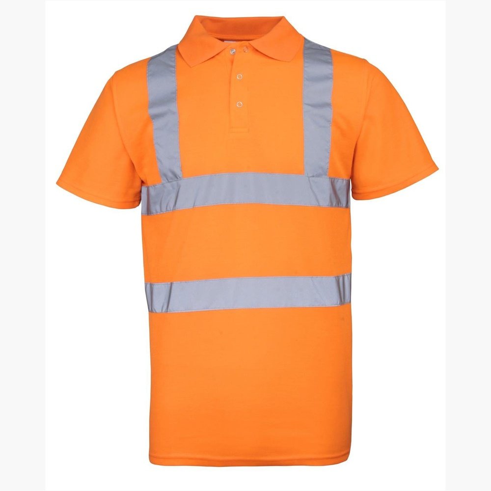 Men's High Visibility Gent's Polo Shirt Safety Workwear EN471 Small - 5XL HV070