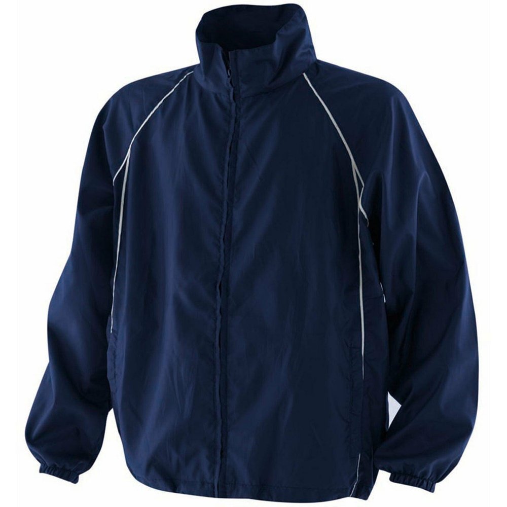 Mens Lightweight Showerproof Full Zip Finden & Hales Training Jacket LV610