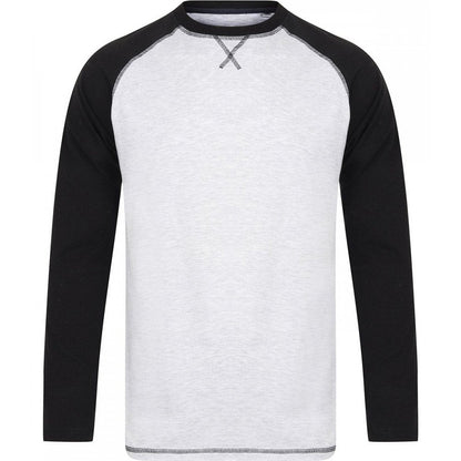Men's Long Sleeve Baseball T-shirt Gent's Cotton Top FR140