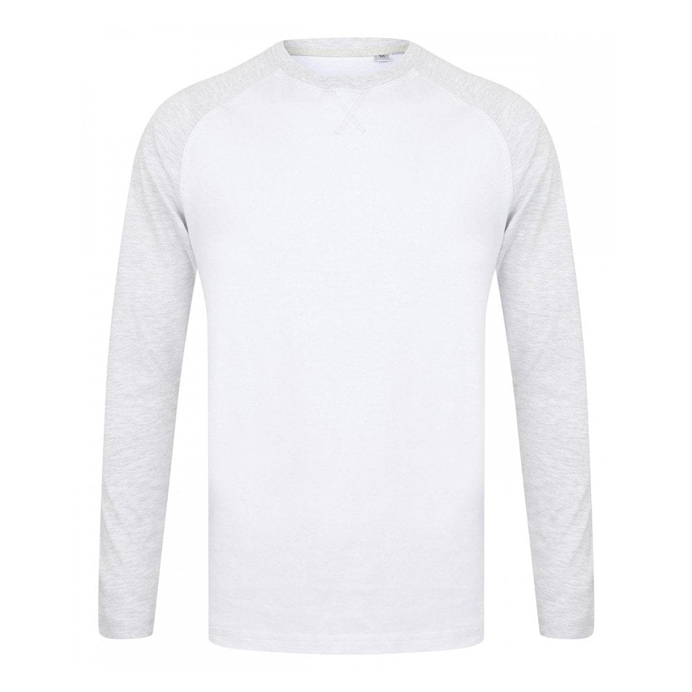 Men's Long Sleeve Baseball T-shirt Gent's Cotton Top FR140