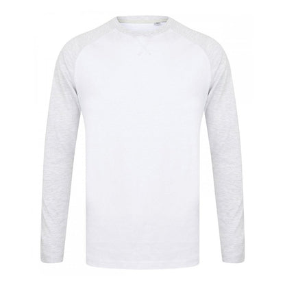 Men's Long Sleeve Baseball T-shirt Gent's Cotton Top FR140