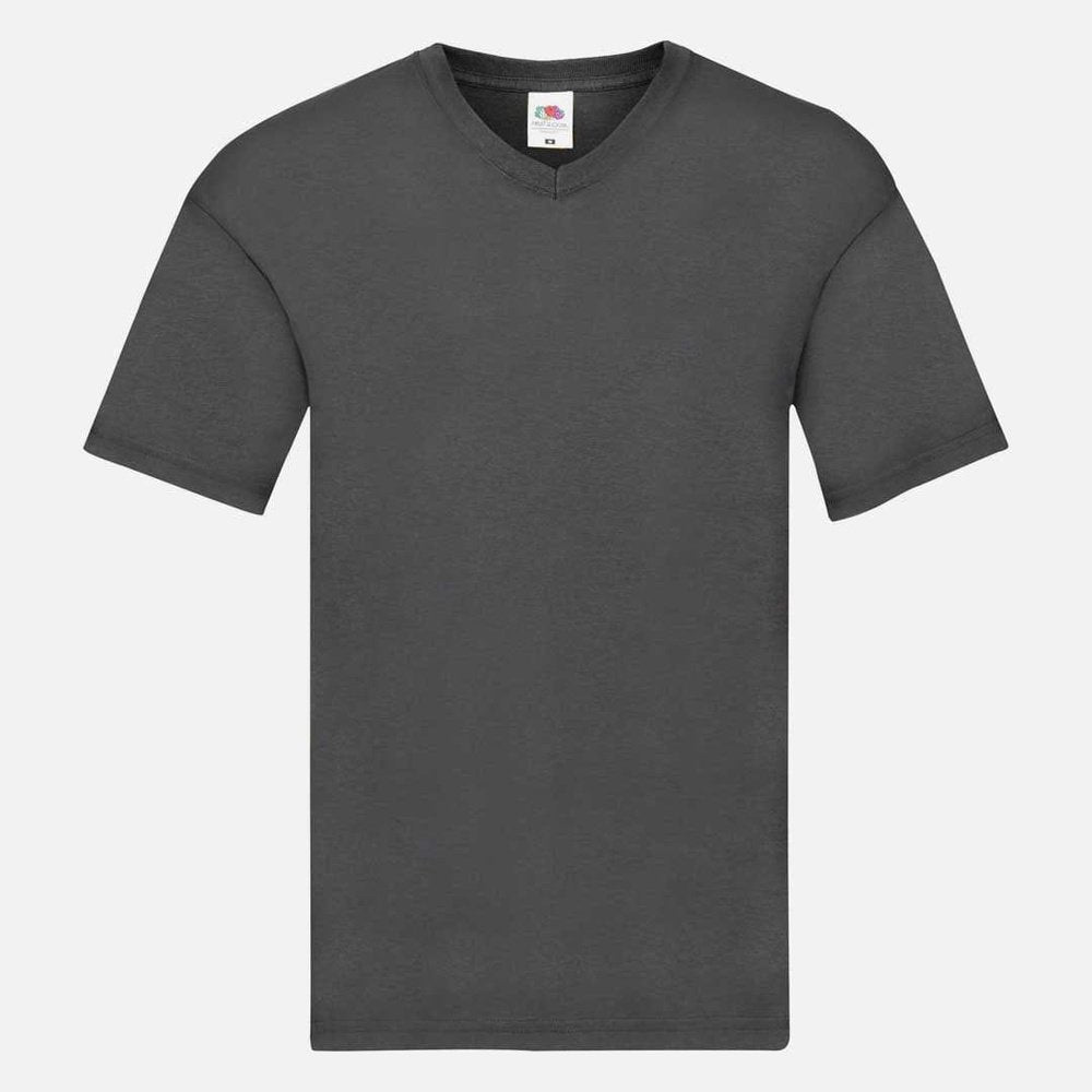 Men's Original Fruit of the Loom V Neck Short Sleeve T-Shirt Top SS142M