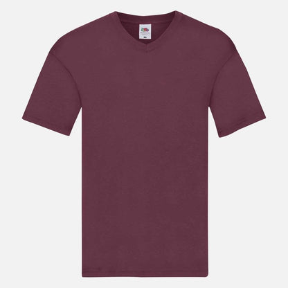 Men's Original Fruit of the Loom V Neck Short Sleeve T-Shirt Top SS142M