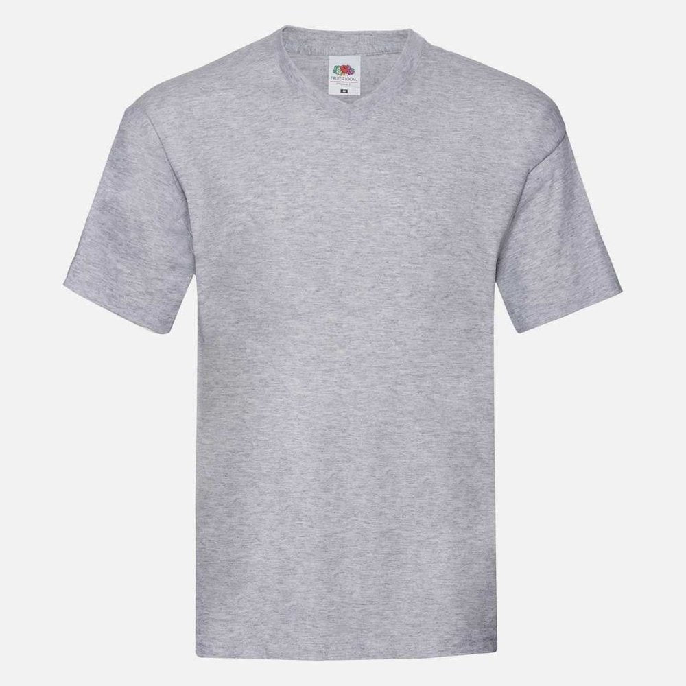 Men's Original Fruit of the Loom V Neck Short Sleeve T-Shirt Top SS142M