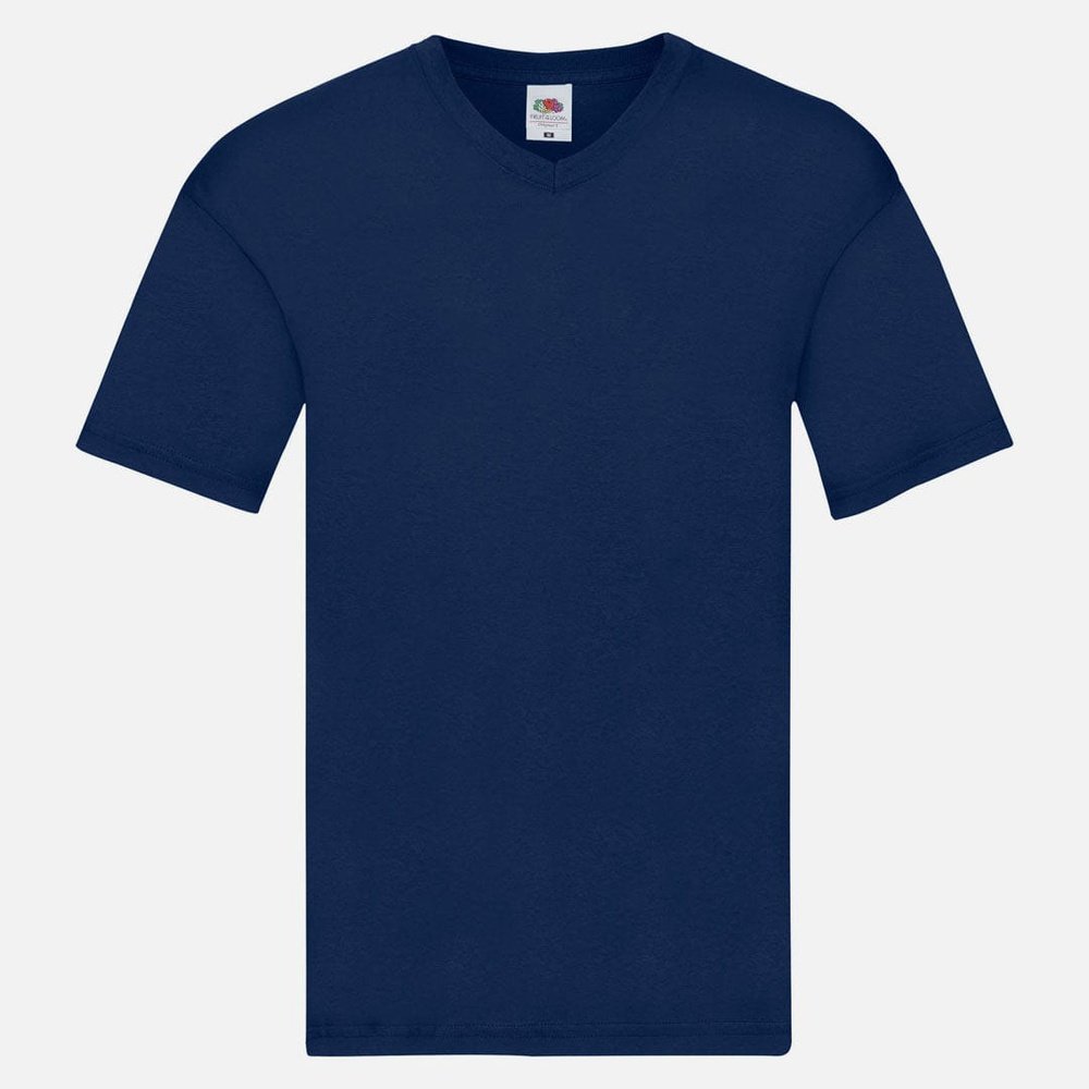 Men's Original Fruit of the Loom V Neck Short Sleeve T-Shirt Top SS142M