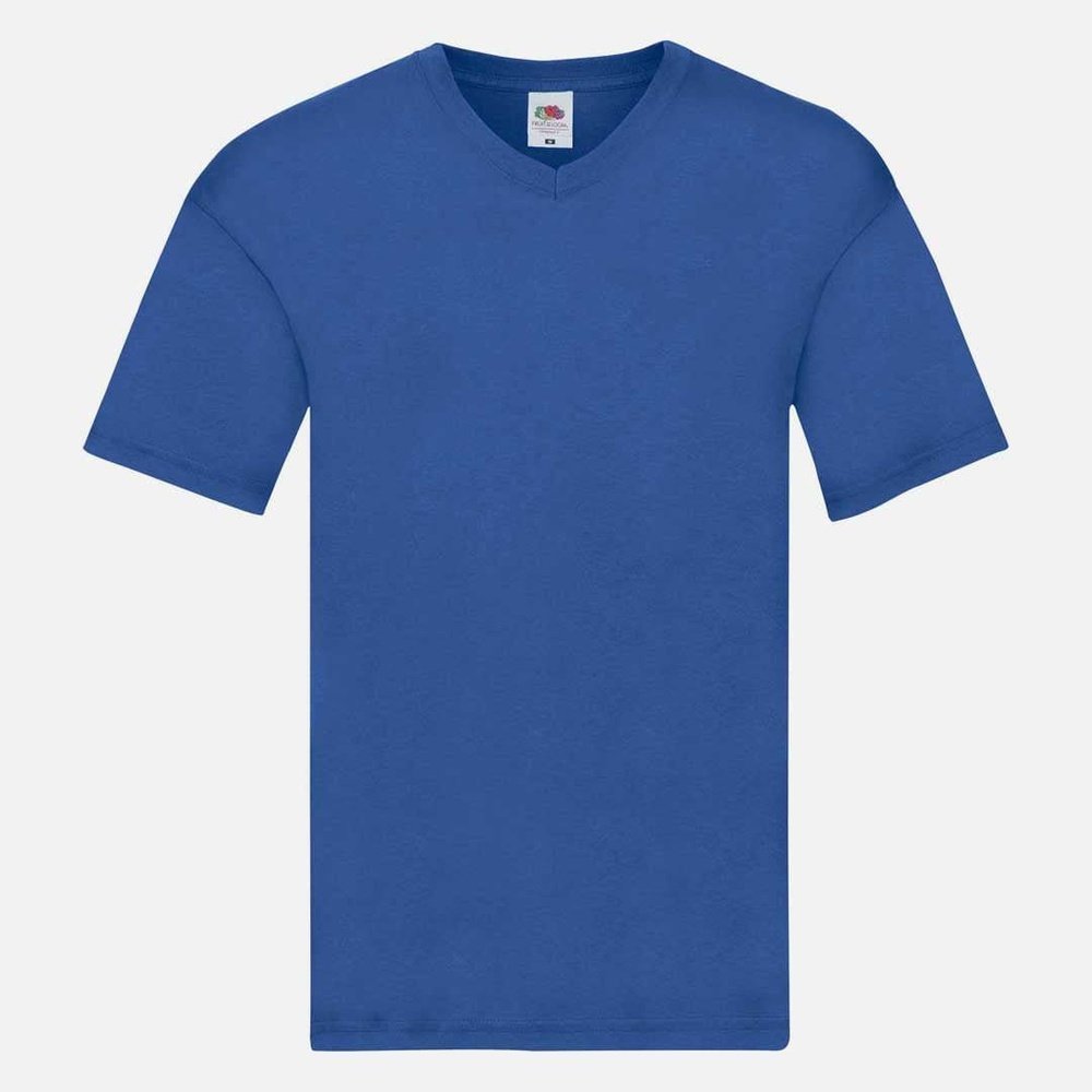 Men's Original Fruit of the Loom V Neck Short Sleeve T-Shirt Top SS142M