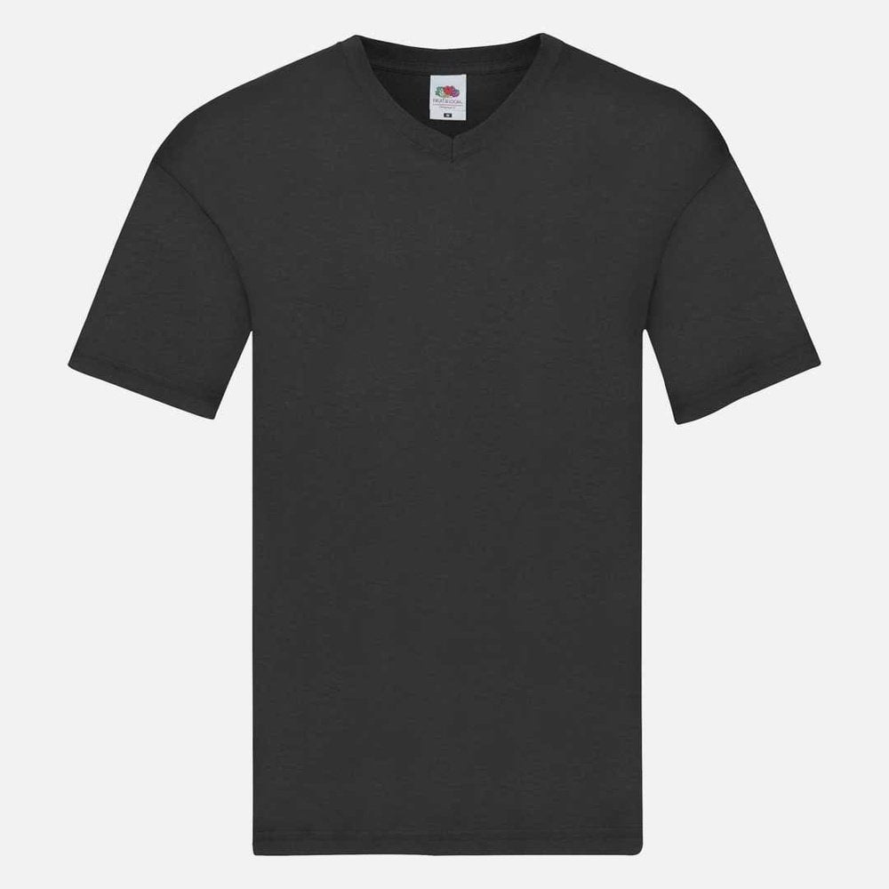 Men's Original Fruit of the Loom V Neck Short Sleeve T-Shirt Top SS142M