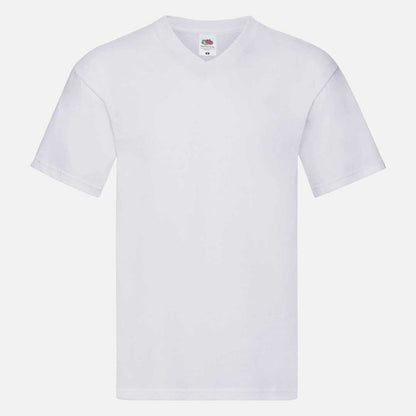 Men's Original Fruit of the Loom V Neck Short Sleeve T-Shirt Top SS142M