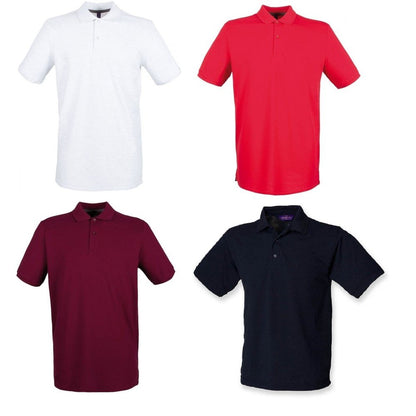 Men's Polyester Cotton Blend Pique Polo Shirt Gent's T-Shirt Top H400