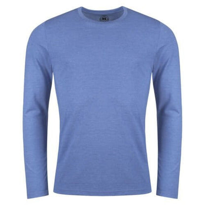 Mens Russell Athletic Long Sleeve Crew Neck Plain T-Shirt Top 167M