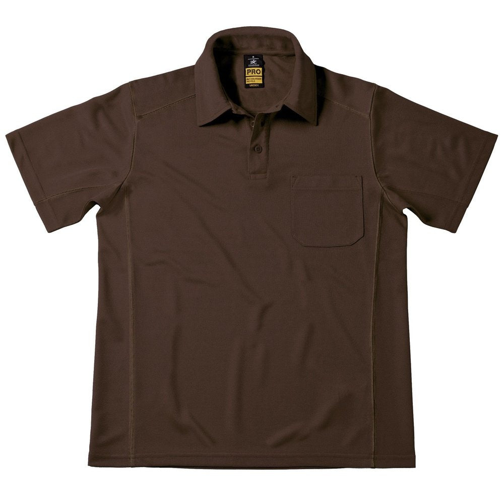 Men's Short Sleeve B&C Coolpower Pocket Pro Polo Shirt S-3XL BA022