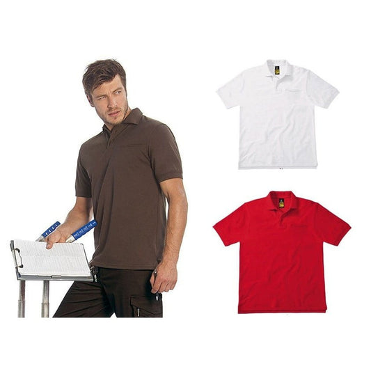 Men's Short Sleeve Energy Pro Polo Shirt Chest Pocket S-4XL BA021