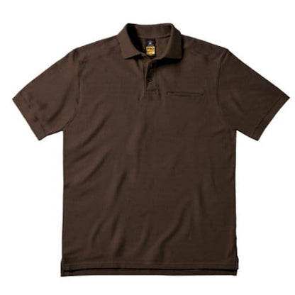 Mens Skill Pro Heavyweight Gents Cotton Polo Shirt Chest Pocket S-2XL BA020