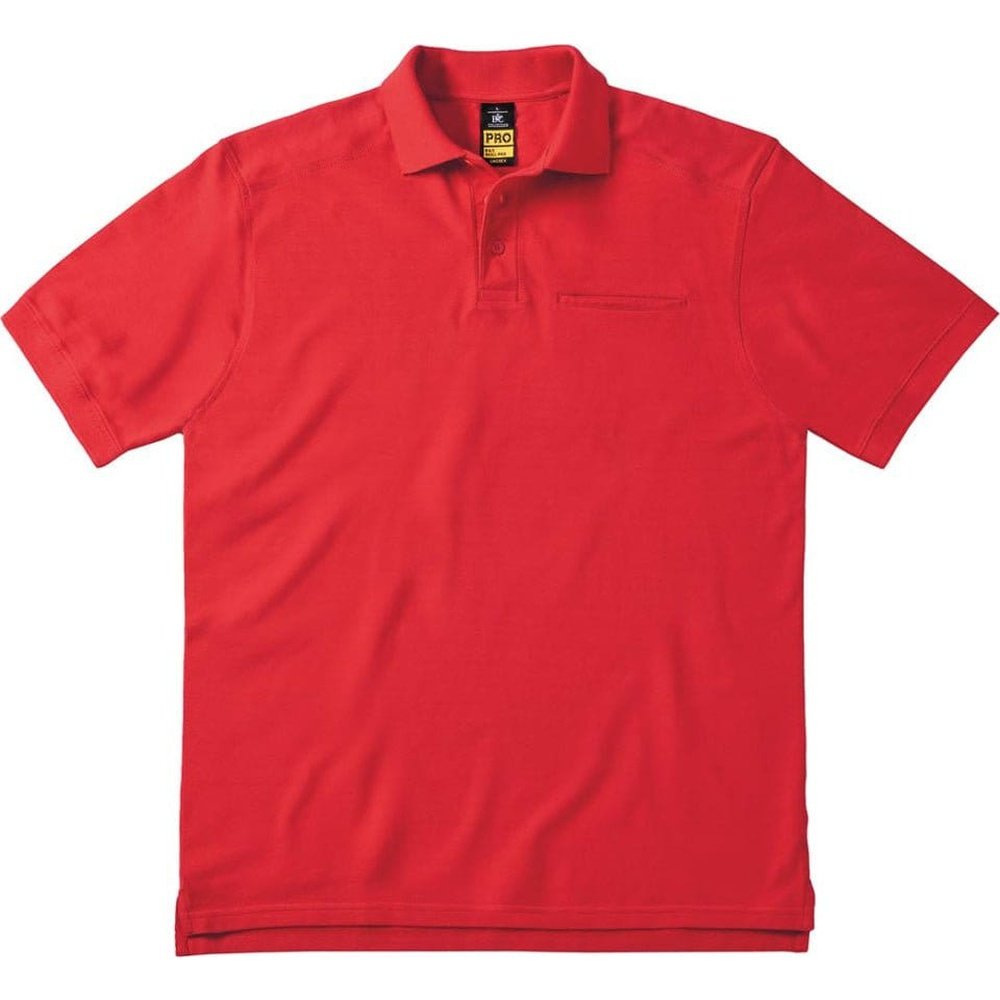 Mens Skill Pro Heavyweight Gents Cotton Polo Shirt Chest Pocket S-2XL BA020