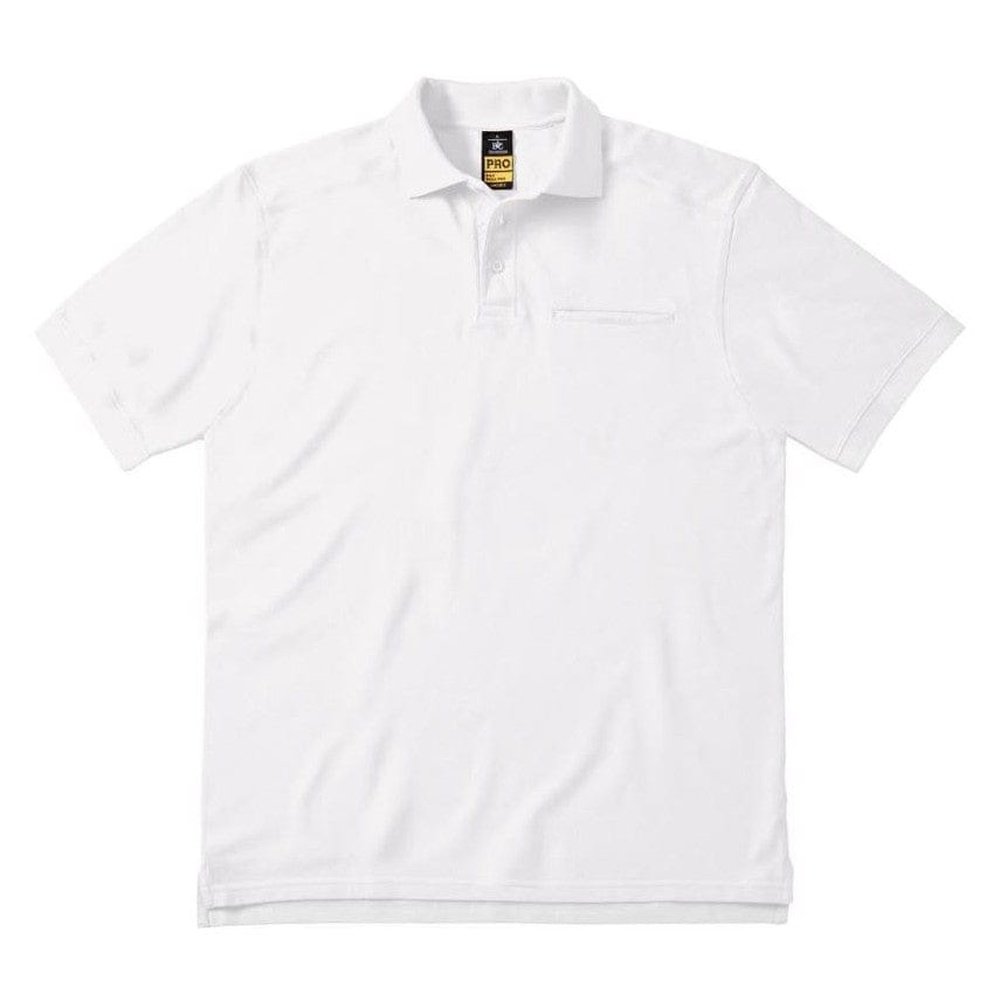 Mens Skill Pro Heavyweight Gents Cotton Polo Shirt Chest Pocket S-2XL BA020