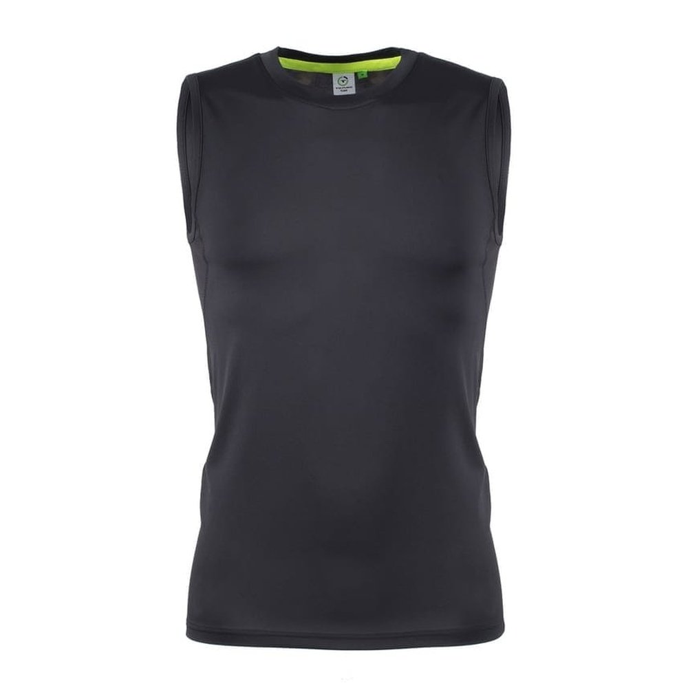 Men's Sleeveless Base Layer Workout T-shirt Slim Fit With Mesh Side Panels TL505