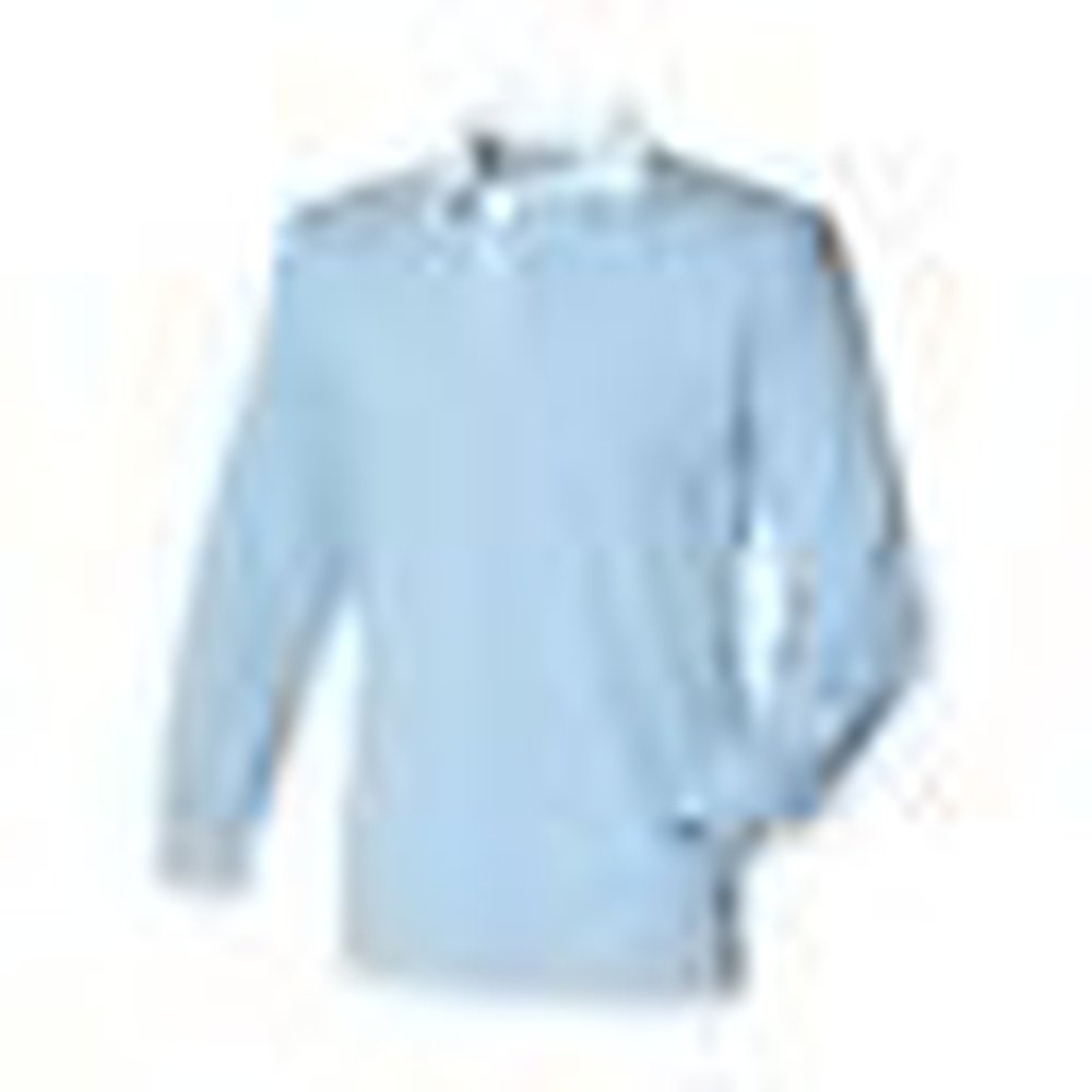 New Gents Long Sleeve Plain Front Row Rugby Shirt Top 10 Colours FR001