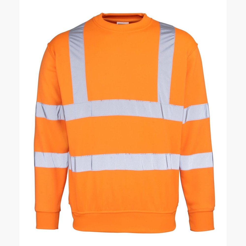 RTY Men's High Visibility Sweatshirt Workwear Yellow, Orange S - 5XL HV073