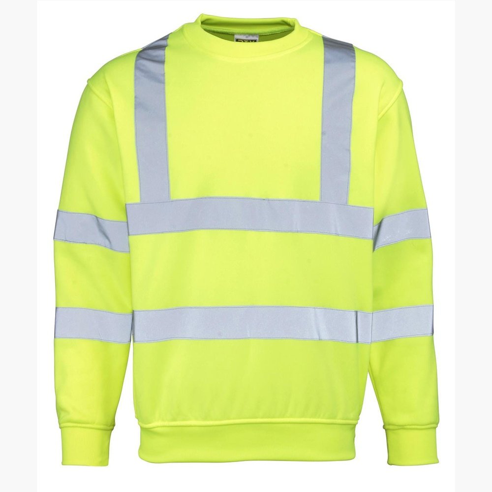 RTY Men's High Visibility Sweatshirt Workwear Yellow, Orange S - 5XL HV073